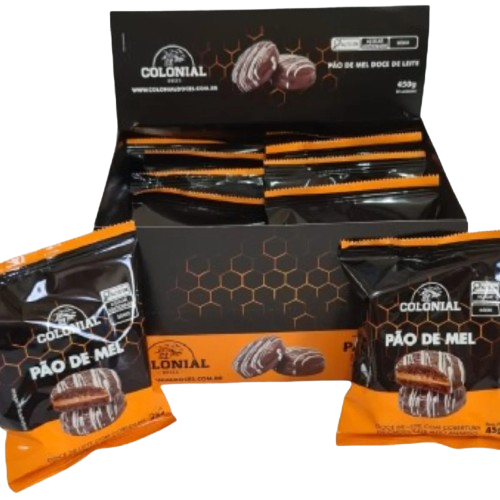 Display Pão de Mel de Chocolate Meio Amargo (10 uni)